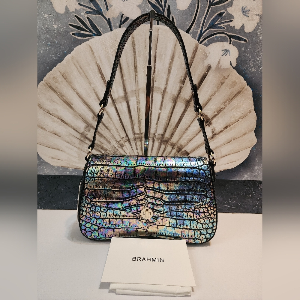 Brahmin Nerida Shoulder Bag In Black Galexia NWT